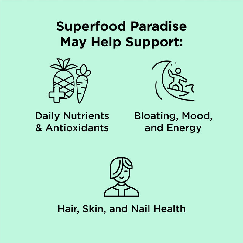 nbpure Earthy Andy Superfood Paradise - Mango Pineapple, 30 Servings