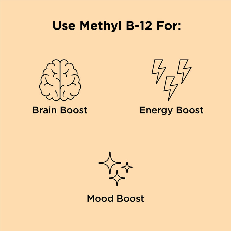 nbpure Organic & Vegan Methyl B12 Spray - 500mcg per Spray | Energy, Mood & Nerve Support