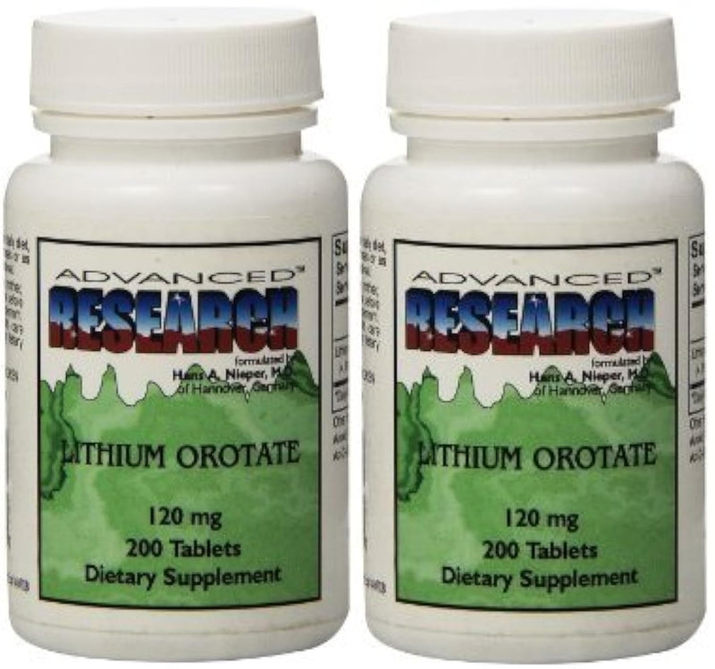 NCI Advanced Research Dr. Hans Nieper Lithium Ootate Tablets 120 mg 200 tablets (pack of 2)