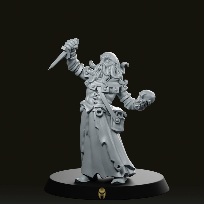 Necromancer Fantasy Miniature Gothic Undead Wizard Skull Dagger