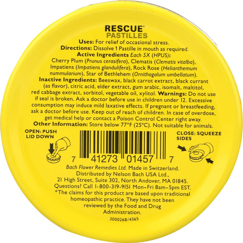 Nelson Bach Rescue Pastilles Black Currant 50 gms – Bach Remedies