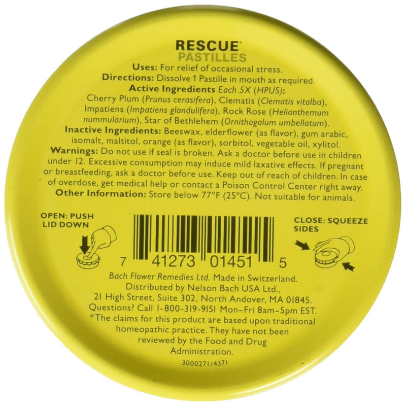 Nelson Bach USA Rescue Remedy Pastilles 12-Pack | Bach Flower Essences