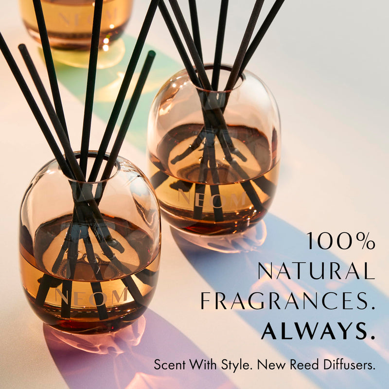 NEOM Feel Refreshed Reed Diffuser 100ml – Sicilian Lemon & Basil | 100% Natural Fragrances