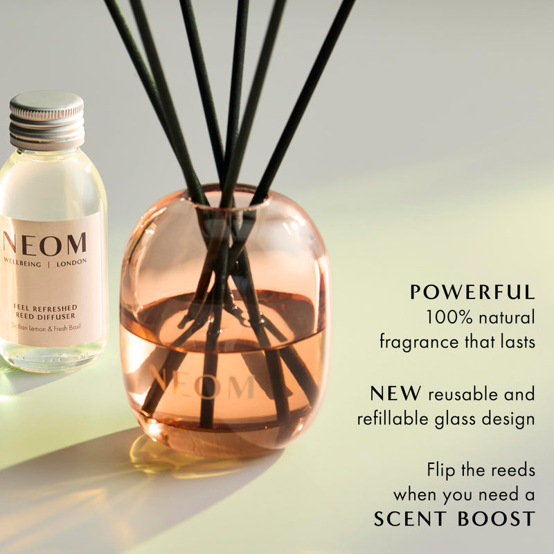 NEOM Feel Refreshed Reed Diffuser Refill 100ml – Sicilian Lemon & Basil