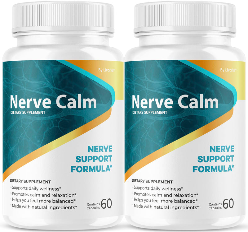 (2 Pack) Nerve Calm Capsules – Official NerveCalm Premium Formula, 60 Capsules
