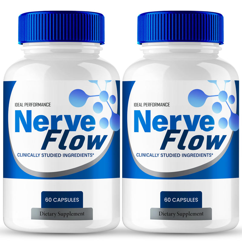 Nerve Flow for Neuropathy Capsules – Extra Strength Nerve Health Pills (2 Pack)