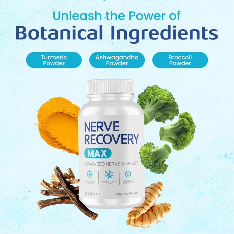 Nerve Recovery Max - Non-GMO Nerve Support with Vitamin D3 & Alpha Lipoic Acid - Made in USA