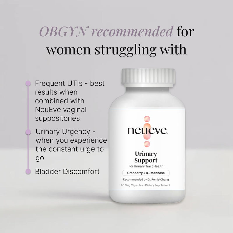 NeuEve Urinary Support Cranberry and D Mannose Supplements for Urinary Health Defense, All-Natural Ingredients | 90 Vegan Capsules