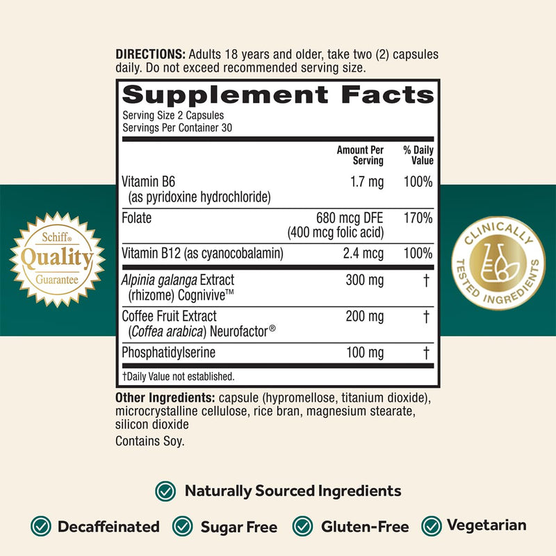 NEURIVA Ultra Brain Supplement for Focus, Memory & Alertness — 2-Pack, 60 Capsules