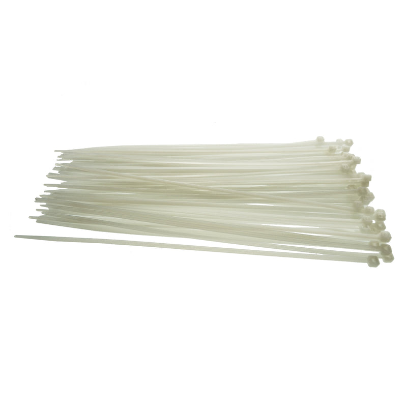 100 Cable Ties (3.6mm x 200mm) Neutral