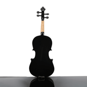 New 3/4 Acoustic Violin Case Bow Rosin Black - InStock