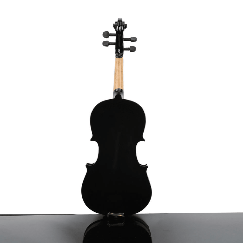 New 3/4 Acoustic Violin Case Bow Rosin Black - InStock