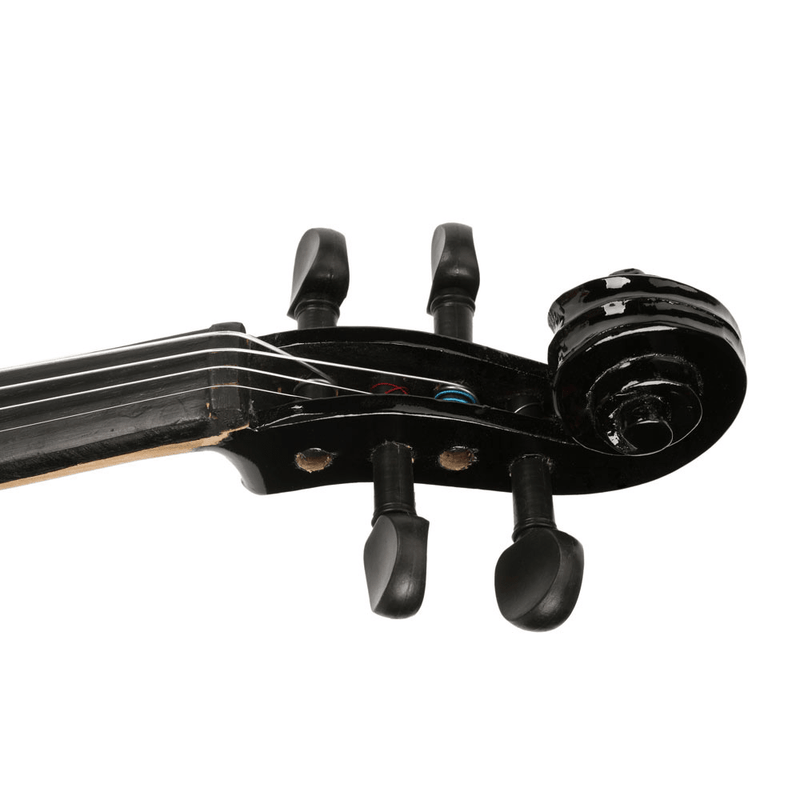 New 3/4 Acoustic Violin Case Bow Rosin Black - InStock