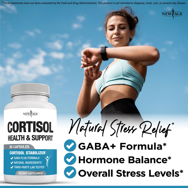 NEW AGE Cortisol Supplement for Women – All-in-1 Cortisol Detox (180 Count)