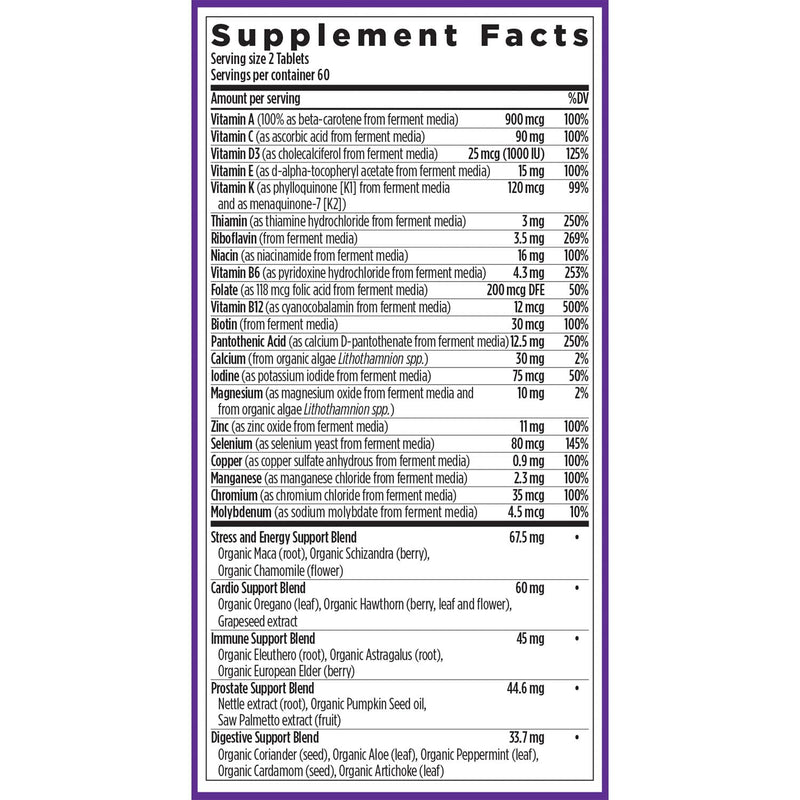 New Chapter Men's Multivitamin Advanced Formula – Stress, Immune & Energy Support (120 ct)