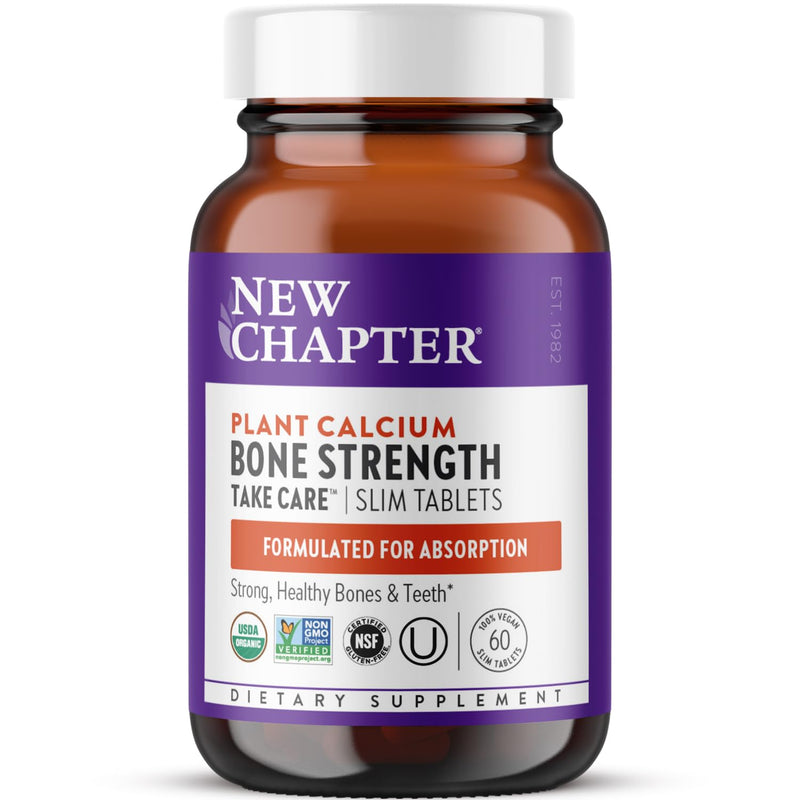 New Chapter Calcium Supplement – Organic Plant Calcium + D3/K2, 60 Count