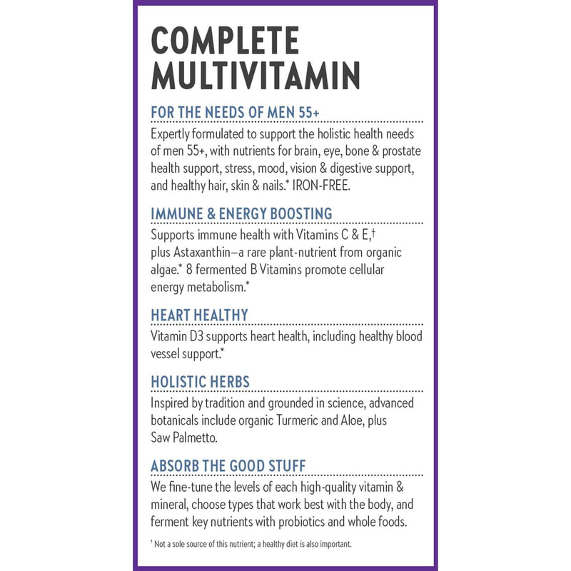 New Chapter Men's Multivitamin 50+ (48 ct) | Immune, Brain & Heart Support