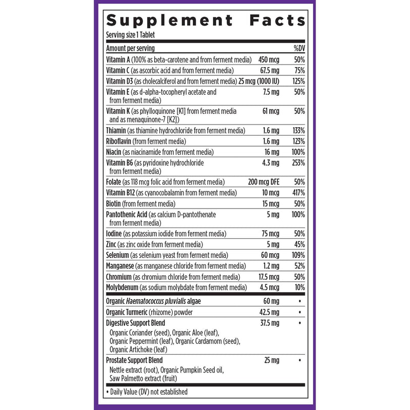 New Chapter Men's Multivitamin 50+ (48 ct) | Immune, Brain & Heart Support