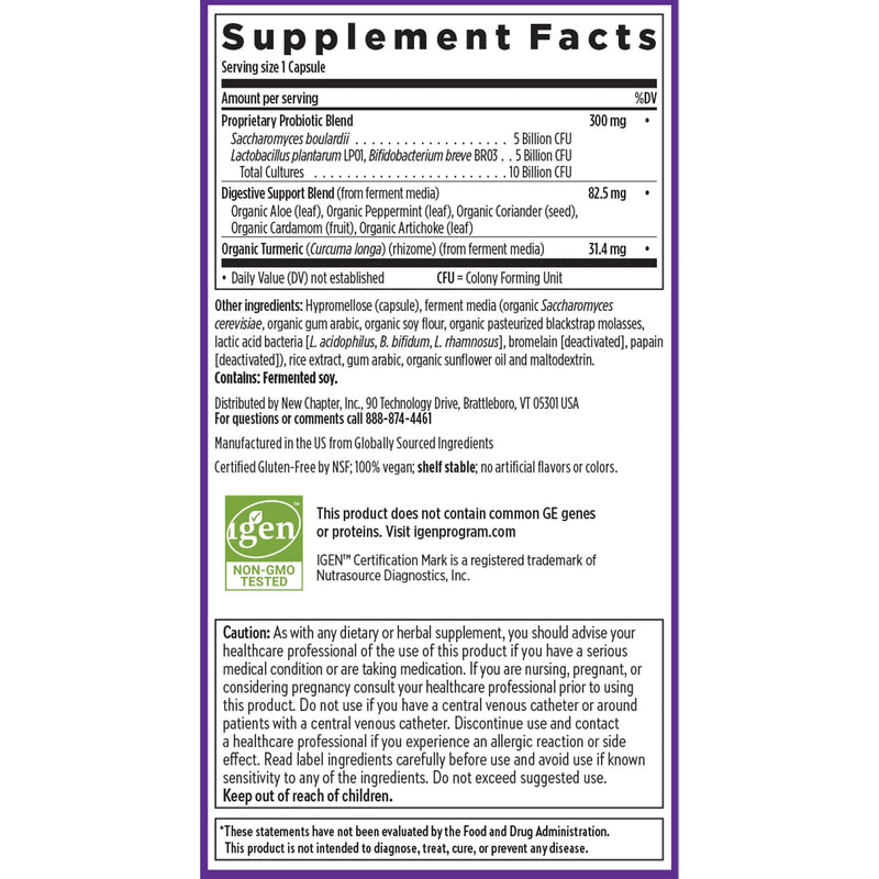 New Chapter Probiotic All-Flora 30 Ct – Advanced Digestion & Gut Health, Vegan, Non-GMO