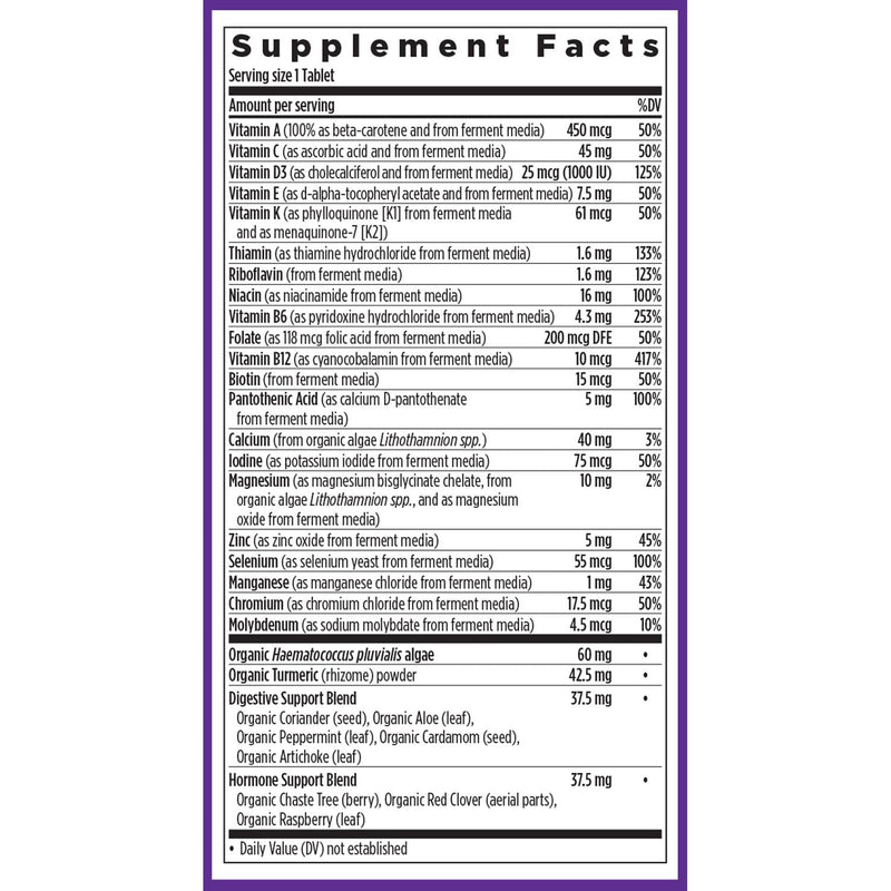 New Chapter Women's 55+ One Daily Multivitamin with Astaxanthin | Immune, Heart & Bone Support