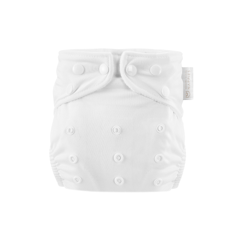 Newborn Reusable Cloth Nappy - White