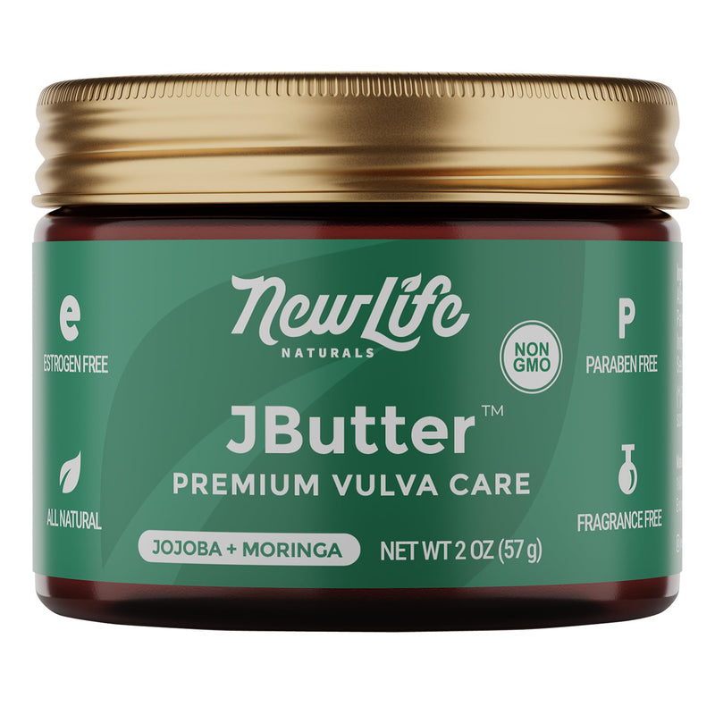 NewLife Naturals JButter Vulva Balm Butter – All-Natural, Estrogen-Free Moisturizer for Menopause & Postpartum (2oz)