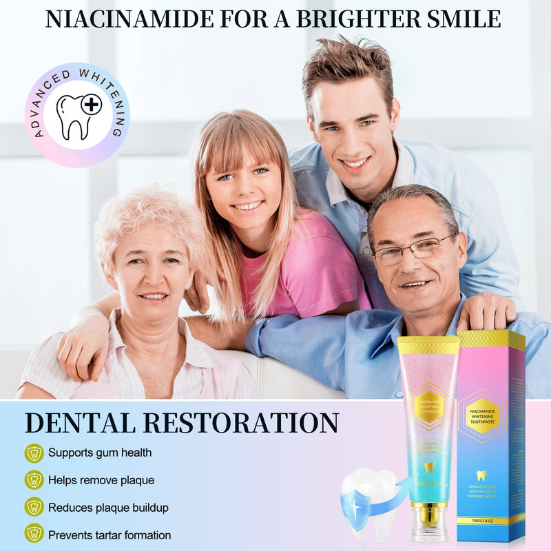 Niacinamide Whitening Toothpaste – 3.8 oz | Fresh Breath & Stain Removal