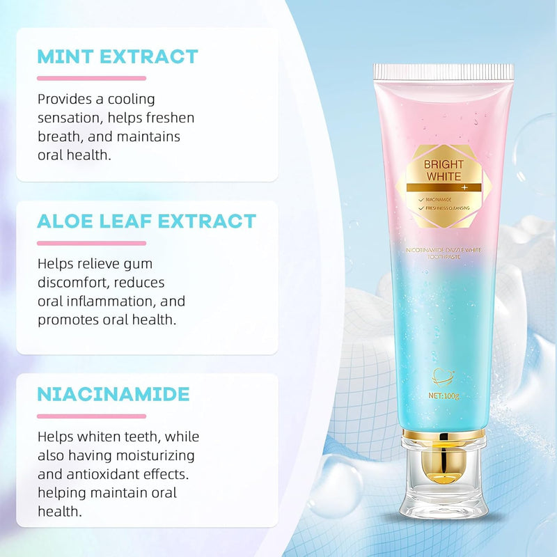 Niacinamide Whitening Toothpaste - Gentle Care & Stain Removal (1PC)