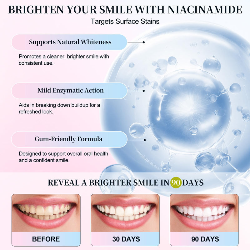 Niacinamide Whitening Toothpaste | Intensive Whitening, Stain Removal, Enamel Protection (1PC)