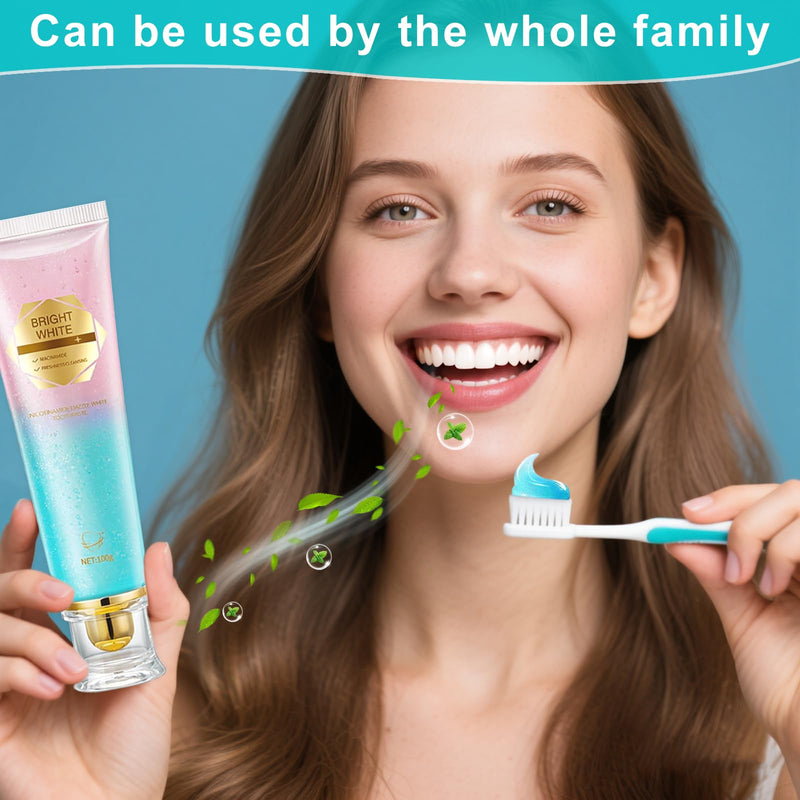 Niacinamide Whitening Toothpaste - Gentle, Fluoride-Free for Fresh Breath & Oral Health