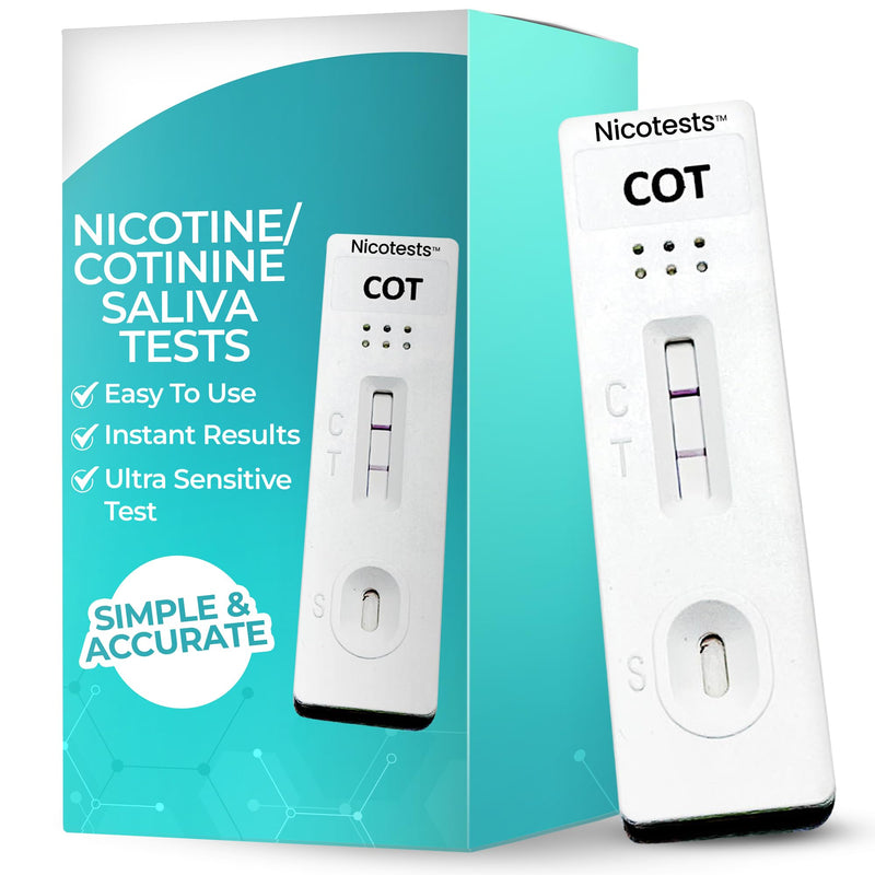 Nicotests Ultra-Sensitive Smoking Test Kit - Saliva Nicotine 10 ng | 5-Pack