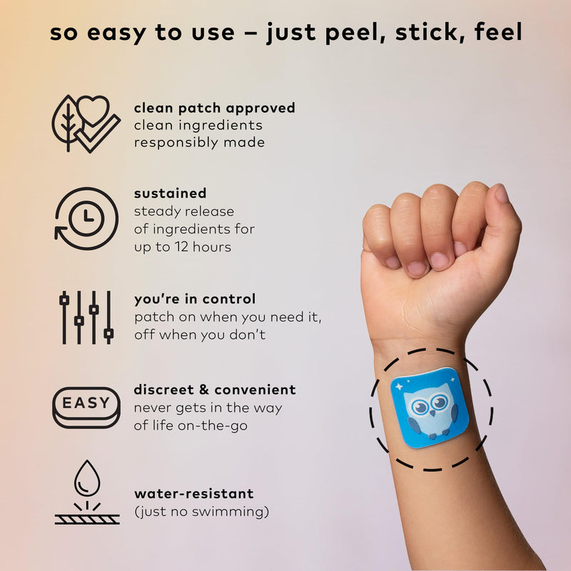 The Good Patch Nite Owl Patch for Kids — Natural Sleep Support (24 Patches)