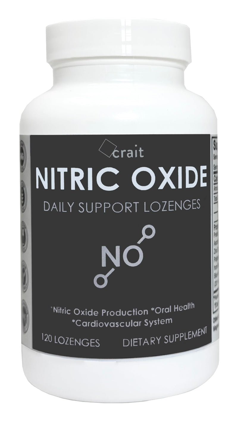 Nitric Oxide Lozenges 120 Count – Supports Blood Pressure, Circulation & Vascular Health