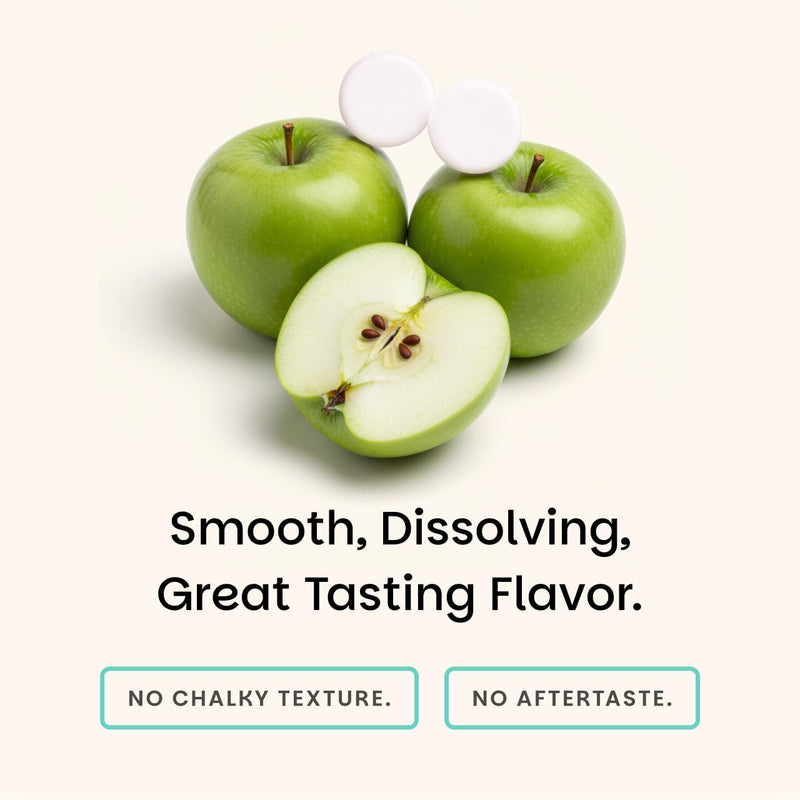 EZ Melts D3 + K2 5000 IU – Vegan, Non-GMO, Green Apple, 90 Tablets