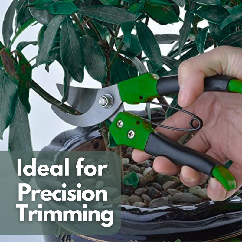 Carbon Steel Bypass Secateurs with Soft Grip Pruning Handles