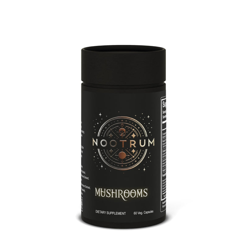 Nootrum Mushrooms | 1 Month Capsule Supply with Lion's Mane, Cordyceps & Reishi