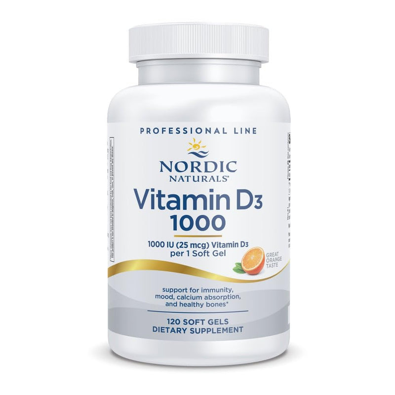 Nordic Naturals Pro Vitamin D3 1000 Orange – 120 Mini Soft Gels, 1000 IU