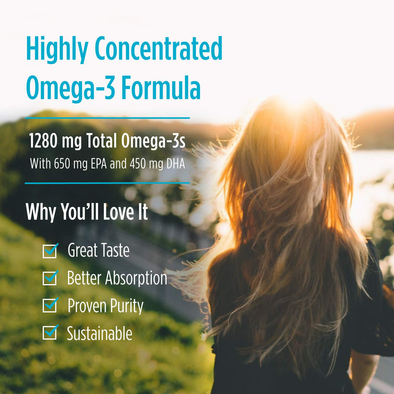 Nordic Naturals ProOmega Lemon Flavor — 120 Soft Gels, 1280 mg Omega-3 (EPA & DHA) for Heart, Brain & Immune Health