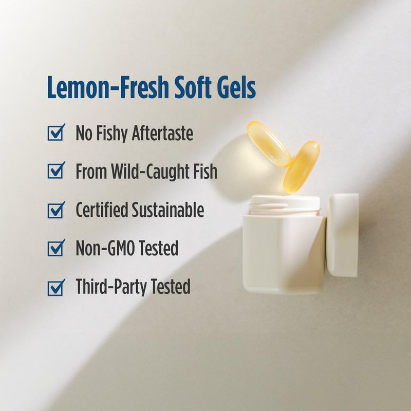 Nordic Naturals ProOmega Lemon | 60 Soft Gels, 1280 mg Omega-3