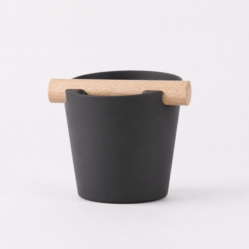 Nordic Espresso Knock Box with Oak Bar