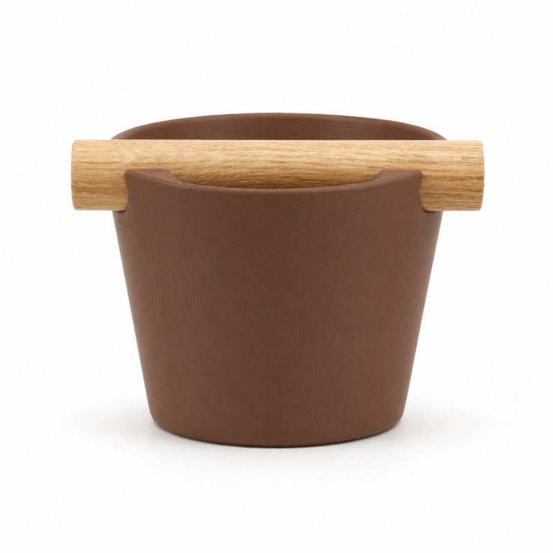 Nordic Espresso Knock Box with Oak Bar