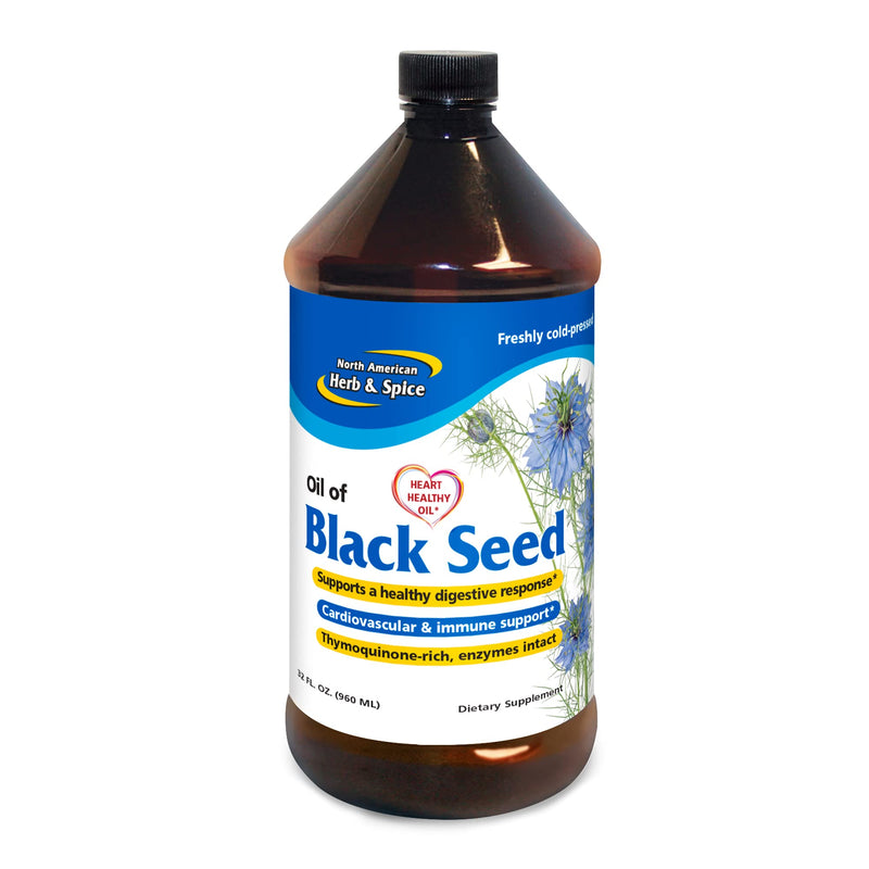 North American Herb & Spice Black Seed Oil 32 fl. oz. – Cardiovascular, Digestive & Immune Support – Non-GMO