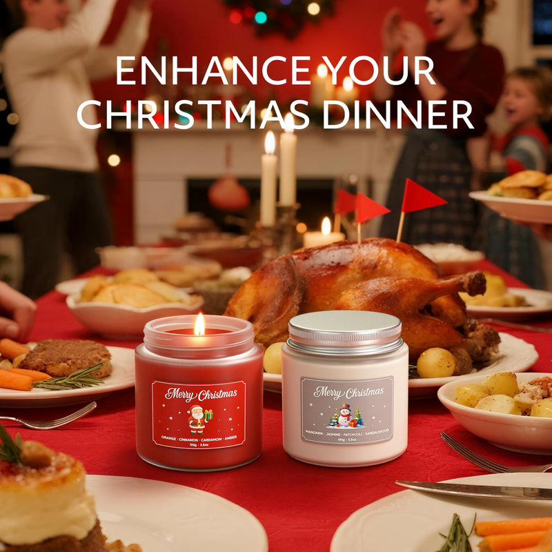 NORVENCE Christmas Candles Gift Set – Stress Relief Scented Candles for Women & Men
