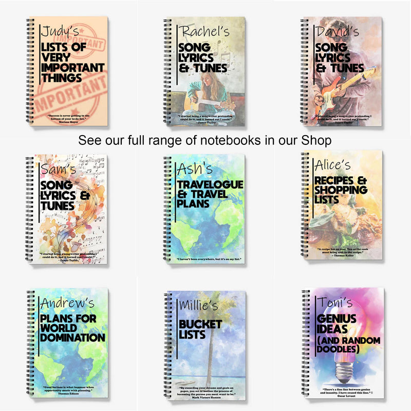Personalised Notebook - "Plans for World Domination"