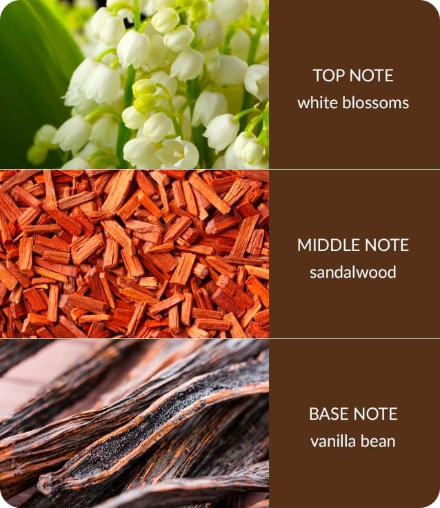Bamboo White Blossom & Sandalwood Small Soy Candle 20 Hours Burn Crackling Wick