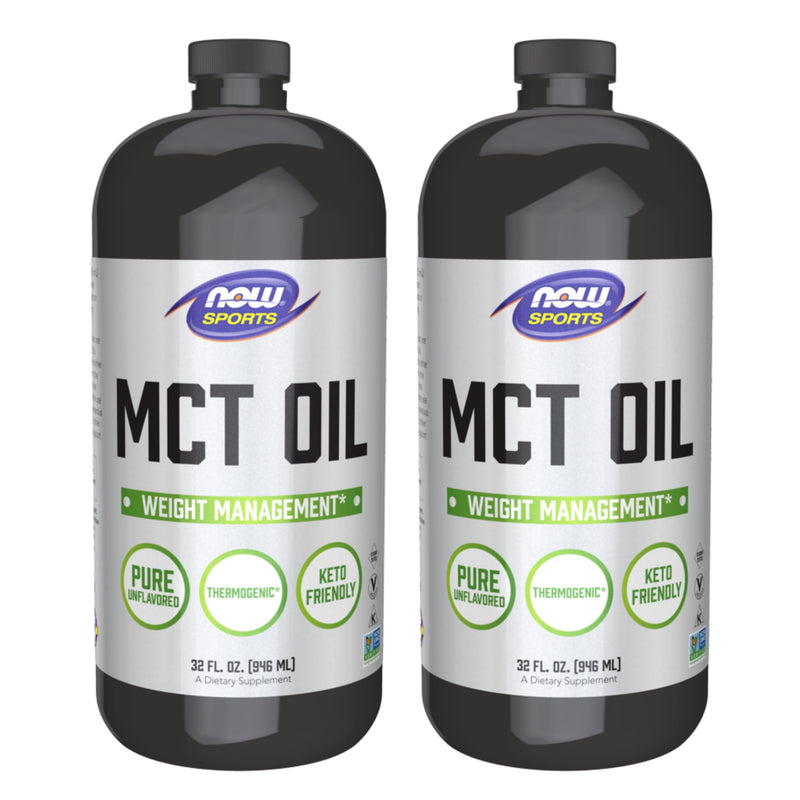 NOW Foods MCT Oil 32 oz Pack of 2 – Coconut-Derived, Keto-Friendly, Plant-Based