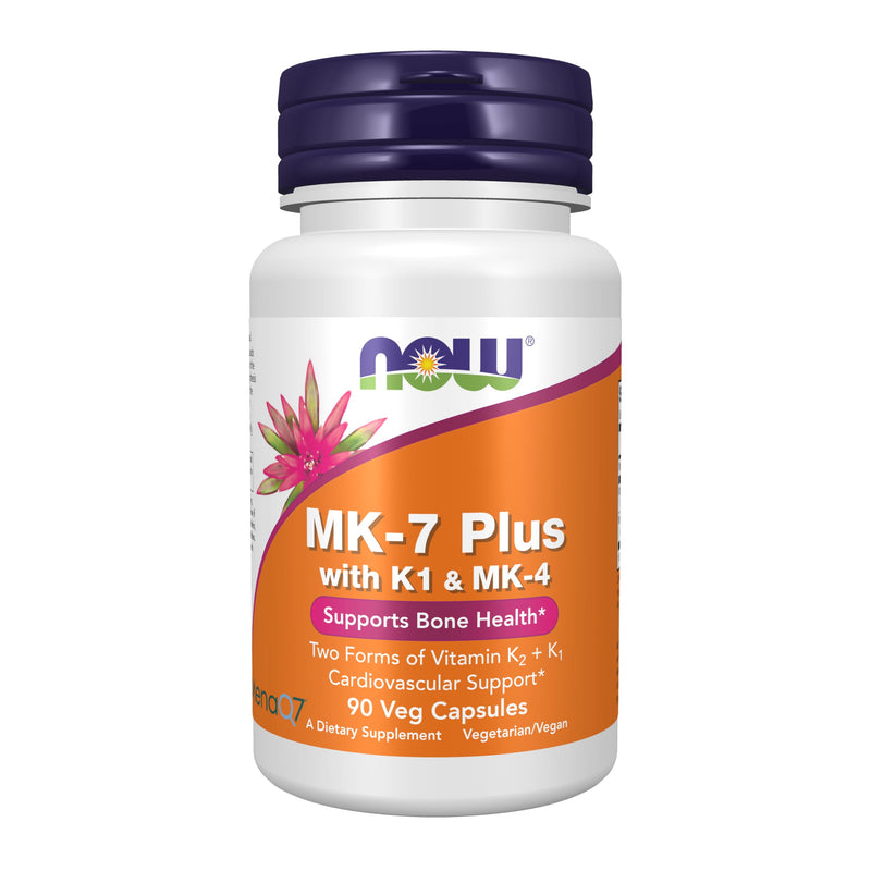 NOW Foods MK-7 Plus with K1 & MK-4 — Bone Health, 90 Veg Caps