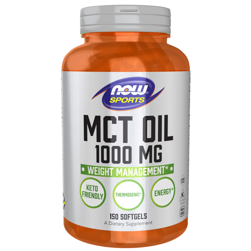 NOW Foods Sports Nutrition MCT Oil 1000 mg – 150 Softgels | Weight Management
