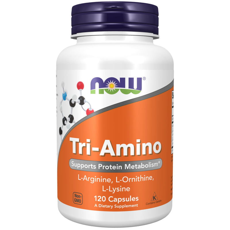 NOW Foods Tri-Amino with L-Arginine, L-Ornithine & L-Lysine – 120 Capsules