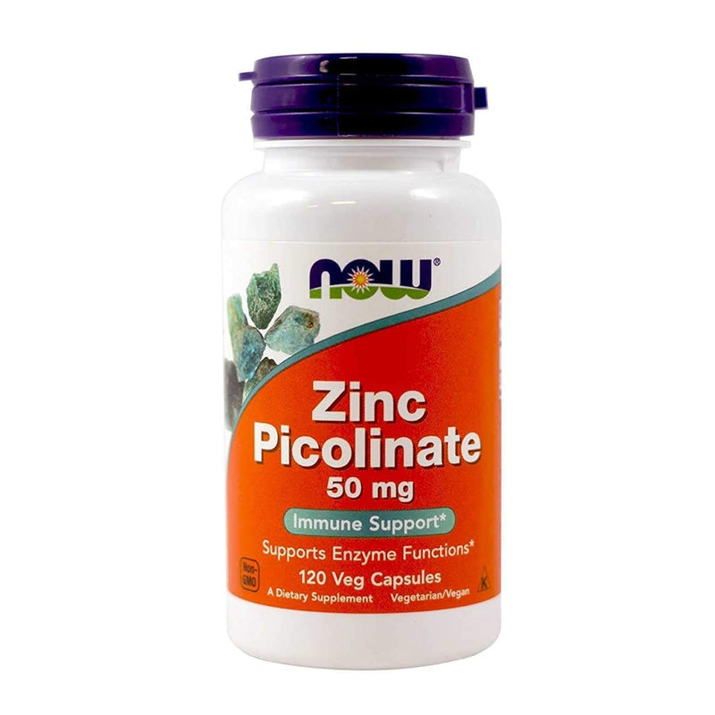 NOW Foods Zinc Picolinate 50 mg – 120 Capsules | Vegetarian